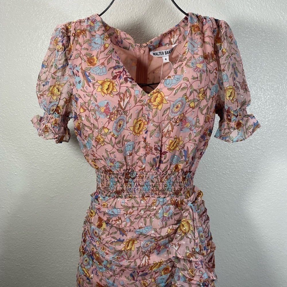 NWT Walter Baker Mars dress in pink primrose size 4 - Picture 5 of 16